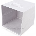 Stoffkorb faltbar 4 Stück Aufbewahrungsbox Schrankbox Anladia weiß