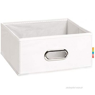 Storanda | Aufbewahrungsbox MIA Halbhoch | Faltbox | Korb | 28x28x14 cm | Weiß