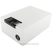 WestonBoxes A4 Slim schlagfest Robuste Kunststoff-Verpackung oder Aufbewahrungsbox für A4-Papier Farblos 5 Stück