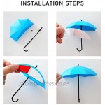 6 Stücke Wandhaken Kreativ Regenschirm Form Schlüsselanhänger Selbstklebende Tür Schlüsselhaken Halter für Wohnzimmer Schlafzimmer Kinderzimmer Wohnkultur Mehrfarbig