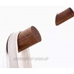ANZOME Holz Kleiderhaken 6 Stück Holz Wandhaken Holz Garderobe Kleiderbügel zum Aufhängen von Kleidung Hut Schals und Kopfhörer im Schlafzimmer Wohnzimmer Flur