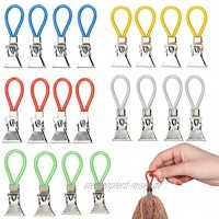 Clip Aufhänger zum Aufhängen 20 Stück Metall Handtuchklemme Mehrfarbige Handtuchaufhänger Clip mit Haken für Stoff BHs Socken Handschuhe Hosen 45 x 16 x 7 mm