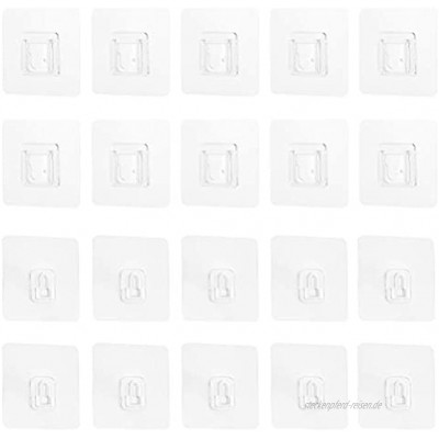 LINONI 10 Stück transparente doppelseitige Wandmontage Mehrzweck-Haken nahtlos wasserdicht Haken zum Aufhängen für Badezimmer Wohnzimmer Handtuchdosen