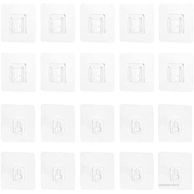 LINONI 10 Stück transparente doppelseitige Wandmontage Mehrzweck-Haken nahtlos wasserdicht Haken zum Aufhängen für Badezimmer Wohnzimmer Handtuchdosen