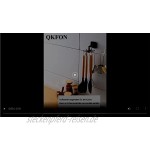 QKFON 360 Grad drehbarer Klapphaken langlebiges Aufbewahrungsregal mit 6 Haken Küchenzubehör drehbar rutschfest zusammenklappbar für Zuhause