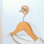 Raybre Art® 2 Stück Mehrzweckhaken Robe & Badetuchhaken Selbstklebende Haken Edelstahl + Bambushaken für Schlüssel Mantel Handtuchschirm