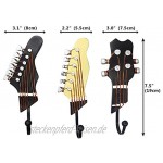KUNGYO Vintage Gitarre geformt dekorative Haken Rack kleiderbügel für hängenden Kleidung mäntel handtücher schlüssel hüte Metall Harz Haken Wand montiert schwere 3-Pack