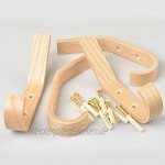 valiai Wanddeko Holz Set mit 4 Wandhaken Die Organisation im Skandinavischen Stil Esche