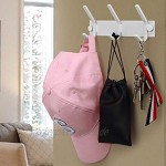 WEBI Garderobenleiste zur Wandmontage Kleiderhaken zur Wandmontage Weiß 3 Haken zum Aufhängen von Mänteln Hüten Jacken Kleidung 2 Packungen