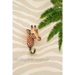 Wildlife Garden Haken Kleiderhaken Garderobenhaken Giraffe Holz Metall 12,7x7,2x6,2 cm