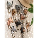 Wildlife Garden Haken Kleiderhaken Garderobenhaken Giraffe Holz Metall 12,7x7,2x6,2 cm
