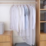 10 Stück Kleiderhülle staubschutz Hängende Atmungsaktiver Kleidersack Anzug Mottenschutz Wasserdicht Durchscheinende Kleidersäcke Waschbar für Mantel Abendkleid Hemden Aufbewahrung