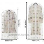 10 Stück Kleidersack Durchscheinend Kleidersäcke mit Reißverschluss Wasserdichte Mottenfester Kleiderhüllen Tasche Anzugabdeckung für Anzüge Kleid Kleider Mäntel