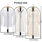 12 Stück Transparente Kleidersack Kleiderhüllen Abdeckung mit Reißverschluss Kleiderschutzhüllen Jacke Mantel Kleider Abendkleider Anzug Schutz Kleiderhulle Anzughulle Anzugsack Durchscheinende
