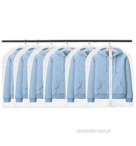 BangShou Kleidersack 6 Stück Kleidersäcke aus Atmungsaktive Material mit Größe von 60cm x 45 80 100 120 140cmTransparent Kleidersäcke schutzhülle für Kleider und Anzüge 60 x 80cm