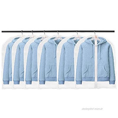 BangShou Kleidersack 6 Stück Kleidersäcke aus Atmungsaktive Material mit Größe von 60cm x 45 80 100 120 140cmTransparent Kleidersäcke schutzhülle für Kleider und Anzüge 60 x 80cm