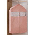 Charm4you Stabiler Kleidersack,Stil transparente Home Garderobe Mantel Abdeckung Anzug Tasche-Pink 60 * 10 * 108cm,Transparenter Schutz mit Reißverschluss Kleiderhülle Anzughülle