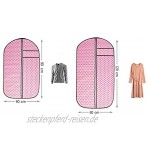 Cosanter Rosa Kleidersack Polyester Kleiderhülle Kleiderschutz Aufbewahrung 100 × 60 cm