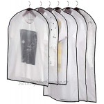 gfdfrg Kleidungsstückbezüge Kleidersack Kleiderstaubbezug Waschbare transparente PEVA-Kleidersäcke 6-TLG. Kein Reißverschluss
