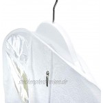 Hangerworld 10 Kleidersäcke in Weiß 183x66x20 cm für Hochzeitskleider Brautkleider Abendkleider Atmungsaktive Kleiderhülle mit Blumen-Prägung