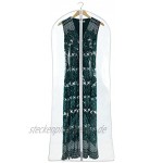 Hangerworld 2 Wasserabweisende Kleidersäcke für Hochzeitskleider 183cm Transparent Mit weißem Saum