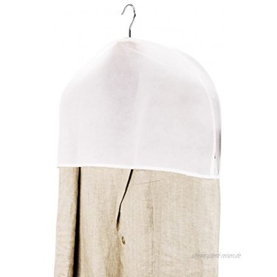 Hangerworld 20 Weiße Schultercover mit Breiten Seitenfalte Schulter Schutzhüllen Kleiderglocke