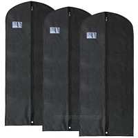 Hangerworld 3 Atmungsaktive Kleidersäcke 137cm Schwarz Kleiderhülle Kleiderschutzhülle