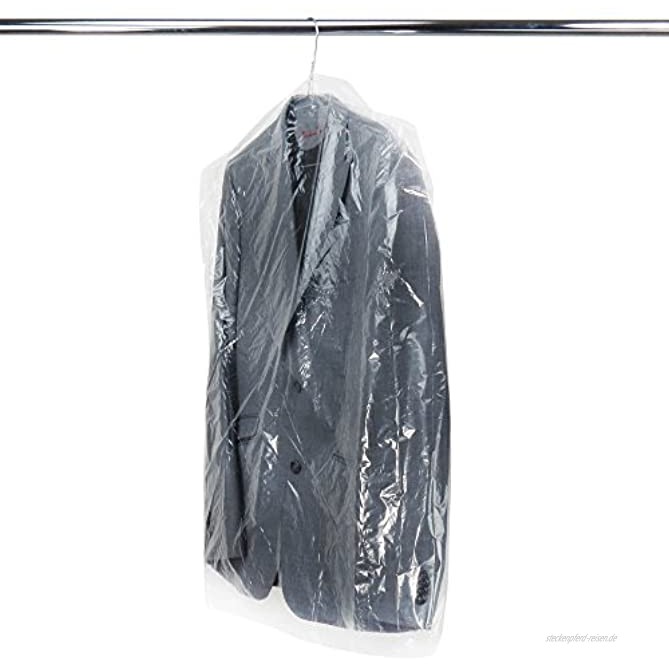 Hangerworld 50 Durchsichtige Kleidersäcke 102x51x10cm Polyethylen Kleiderhüllen 0,02mm Folienstärke