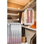HomeClean Hängender Kleidersack für die Aufbewahrung 60cm x 140cm Langer Reisekostüm Robuster reißverschlussfester Kleidersack Packung mit 6 Motten-Zedernbällen