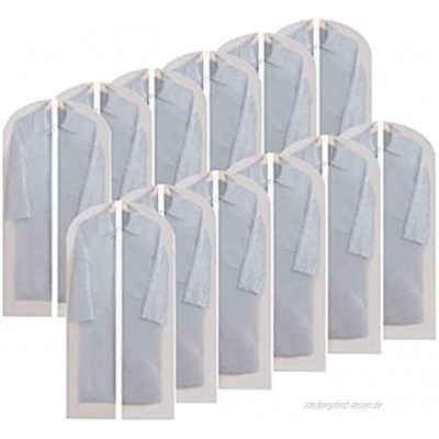 IRYNA Kleidersäcke zum Aufhängen leicht durchsichtig mit Reißverschluss für Kleiderschränke 12 Stück