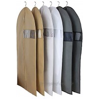 Kleidersäcke Anzughülle Kleidersäcke Dickes 80G-Vlies 6 Stück pro Packung Weiß Grau Beige Verbessert die Lebensqualität nach dem Gebrauch Farbe : Multi-Colored Größe : 60×120cm