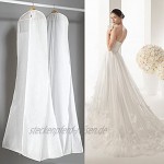 Lacyie Stoff-Überzug für Hochzeitskleid staubdicht für Brautkleider Aufbewahrungstasche Lange Kleidungsschutztasche Dress Cover-180 * 80 * 22cm