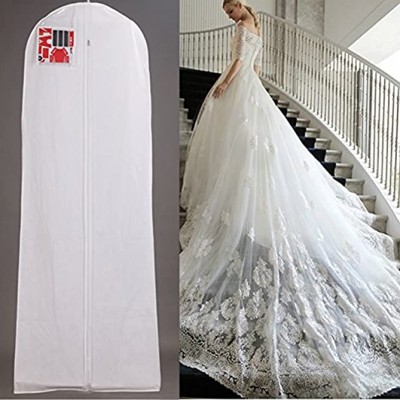 Lacyie Stoff-Überzug für Hochzeitskleid staubdicht für Brautkleider Aufbewahrungstasche Lange Kleidungsschutztasche Dress Cover-180 * 80 * 22cm