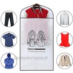 N D Mokinga Kleidersack Lang Kleiderschutzhülle Transparent 3 PCS Vliesstoff-Staubschutzhülle für Kleidung Verschiedene Größen der Staubschutzhülle für Faltenschutz Insektenschutz