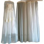 Sunzeus Weiche Tulle staubdichte Abdeckung Tasche für Brautkleider Kleidersack Kleiderhülle Schutzhülle Abendkleid Hochzeitskleid 180 cm