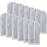 SweetWU Kleidersack – 12 Stück Kleidersäcke zum Aufhängen leicht durchsichtig Kleiderabdeckung mit durchgehendem Reißverschluss Anzugtasche für Schrankaufbewahrung Zuhause Reisen