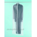 WENKO Kleidersack Transparent 150 x 60 cm Kleiderhülle Polyethylen-Vinylacetat 60 x 150 cm Transparent