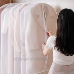 Yinghesheng Transparent Kleiderhülle mit Reißverschluss Kleiderhülle Staubdicht Kleidersäcke Faltbar Waschbar für Aufbewahrung Anzug Kleid Daunenjacke Kleidersack 12 Stück