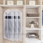 Zilink Kleidersäcke zur Aufbewahrung 182,9 cm mit transparentem Fenster und 7,6 cm Zwickel staubfrei für lange Abendkleider Pelzmantel lange Kleiderschränke