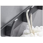 Raum Aluminium schwarz perforiert leicht zu installieren Wandmantel und Huthaken Hotel Badezimmerreihenhaken-C2. Ideal für Bad Toilette Küche Büro qualitativ hochwertig