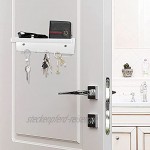 Schlüsselbrett Schlüsselhalter mit 6 Haken Selbstklebend Schlusselaufbewahrung Schlüsselhalter Zauberstab für Büro Küche Bad Weiß … …