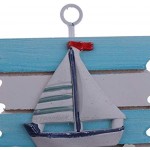 ZJ Nautical dekorative Wand Tür Holzkleiderhaken Rack-Badezimmer-Tuch-Aufhänger-Halter Segelboot Huthaken