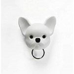Frenchy Dog Schlüsselhalter Weiß Wand Schlüsselhalter Key Organizer Wand Schlüsselhaken Kunststoff und Magnet Material