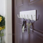 Magnetischer Schlüsselhalter für Wand Schlüsselhaken Keine Beschädigung Schlüsselleiste mit 6 Schlüssel und Masken Schlüsselhänger Eingang Flur Kühlschrank Weiß