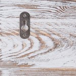 MyGift Briefsortierer aus Holz zur Wandmontage mit 6 Schlüsselhaken und Einmachglas
