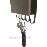 Schlüsselbrett mit Ablage Holz Wandorganizer 5 Schlüsselhaken Schlüsselhalter Vintage Schlüsselboard 18cm Schlüssel Organizer Briefhalter Schlüssel Aufbewahrung