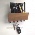 Schlüsselbrett mit Ablage Holz Wandorganizer 5 Schlüsselhaken Schlüsselhalter Vintage Schlüsselboard 18cm Schlüssel Organizer Briefhalter Schlüssel Aufbewahrung