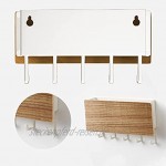 SchlüSselbrett Modern SchlüSselhaken für Die Wand SchlüSselbrett Holz Schlüsselhalter aus Holz und Metall mit fünf Kunststoffhaken um den Postordner mit dem Schlüsselhaken zu kombinieren.