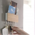 SchlüSselbrett Modern SchlüSselhaken für Die Wand SchlüSselbrett Holz Schlüsselhalter aus Holz und Metall mit fünf Kunststoffhaken um den Postordner mit dem Schlüsselhaken zu kombinieren.