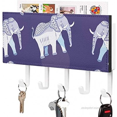 Schlüsselhaken für den Flur Schlüsselhalter an der Wand montierter Schlüsselhaken Elefant im böhmischen Stammesstil ethnischer Ethnie Posthalter für den Wandeingang dekoratives Schlüssel-Organ